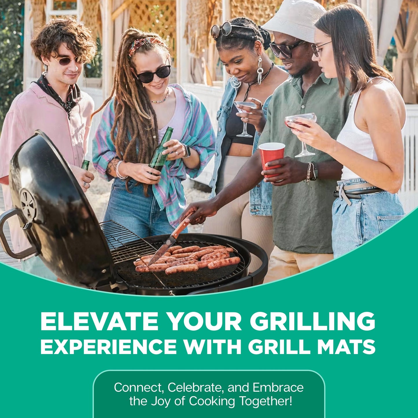 - Lukata Extra Large BBQ Grill Mats - Reusable Non Stick Teflon Heat Resistant BBQ Mats -