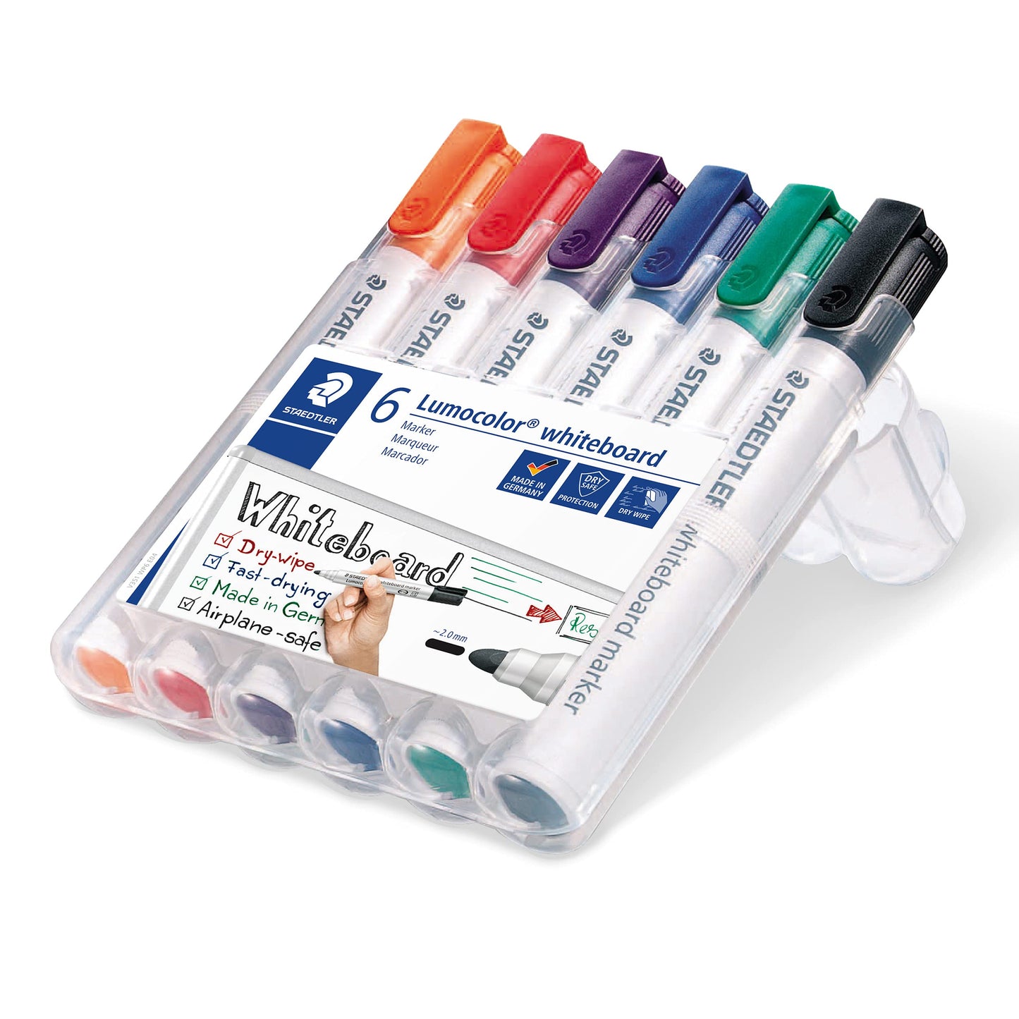 - STAEDTLER 351 WP6 Lumocolor Whiteboard Marker Bullet Tip | Assorted Colours (Pack of 6) -
