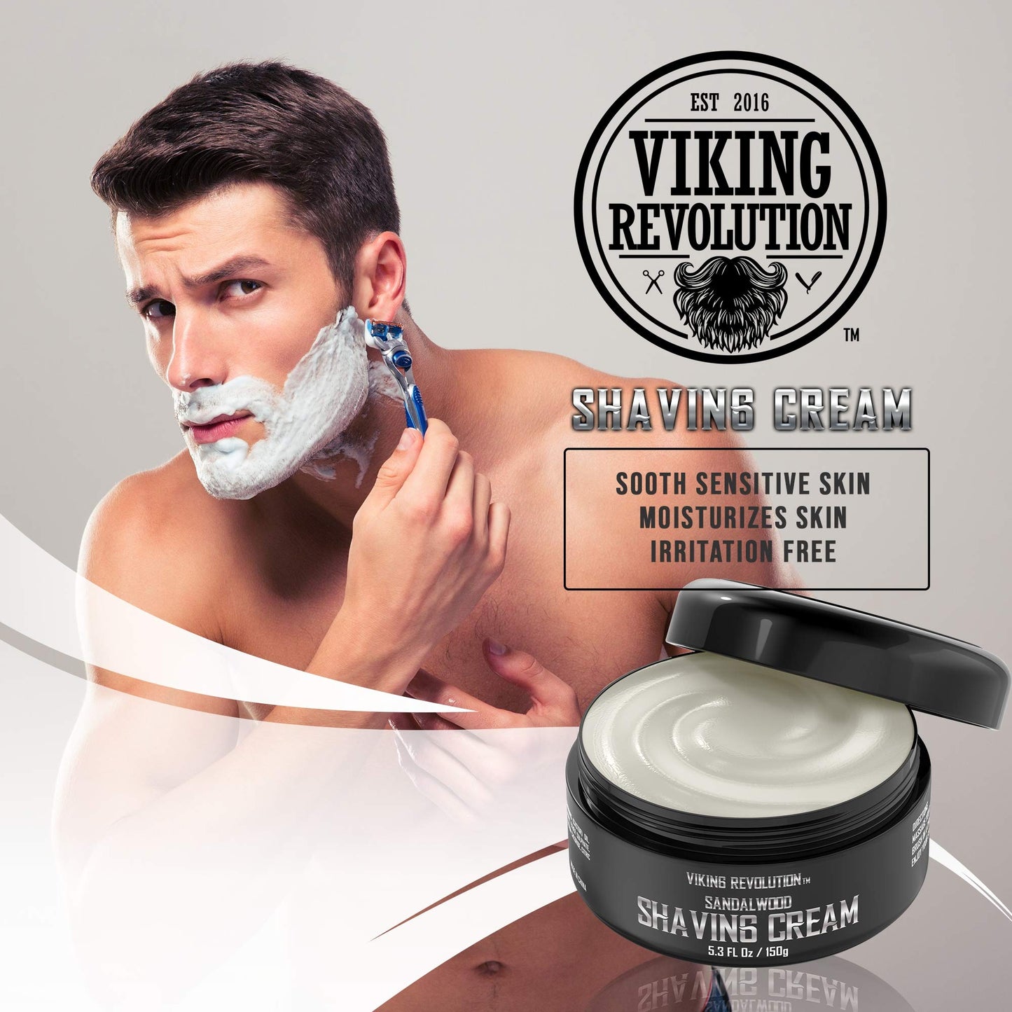 - Luxury Shaving Cream for Men | Sandalwood Scent | Soft, Smooth & Silky Shaving Soap -