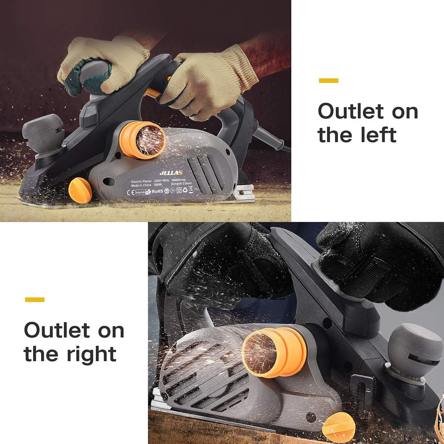 - Electric Hand Planer | Jellas Planer | 82mm Width And 3mm Depth | 16500rpm 240V -