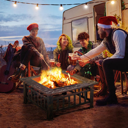 - Yaheetech Fire Pit for Garden,Garden Stove Brazier For BBQ, Heating, Cooling Drinks.