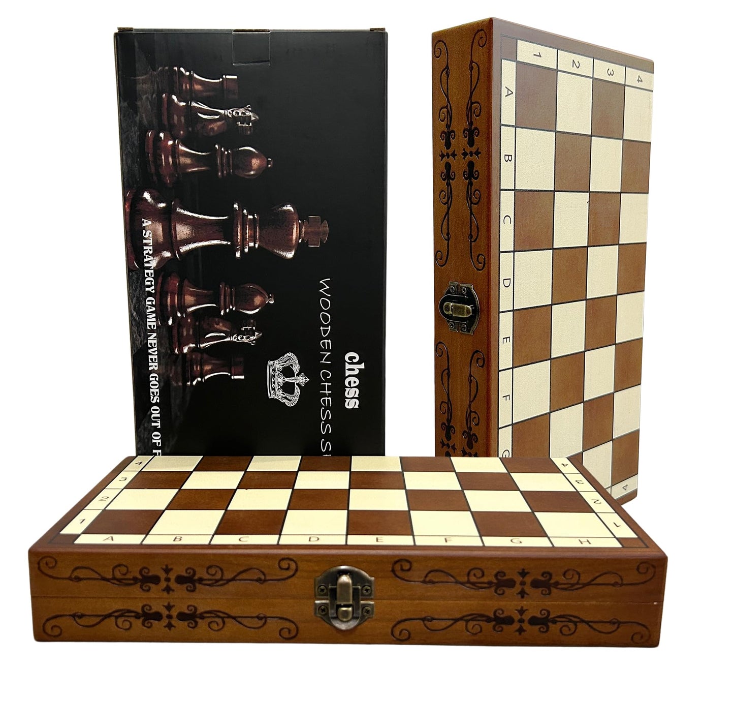 - Syrace Folding Hand Crafted Wooden Chess Set | Unique Chess Board | Travel Chess Sets -