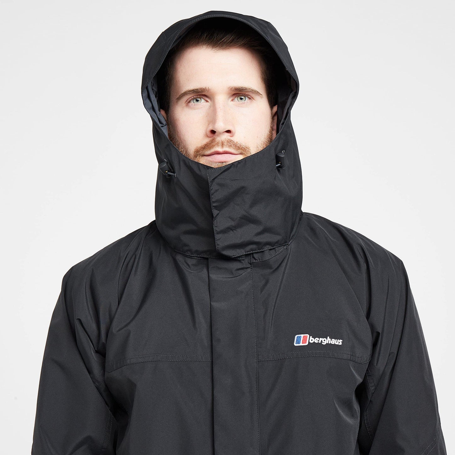 Berghaus Men's Cornice III Interactive Gore-Tex Waterproof Shell Jacket, Durable, Breathable Rain Coat, Black, XL