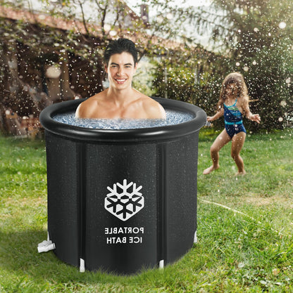 - Ice Bath Tub 376L Ice Bath Outdoor | High Capacity Cold Water Therapy Tub for Athletes | Durable Cold Plunge Pool | Portable and Insulated Cold Plunge Tub -