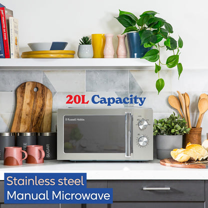 - Russell Hobbs Stainless Steel Microwave | 20 Litre | 800W -