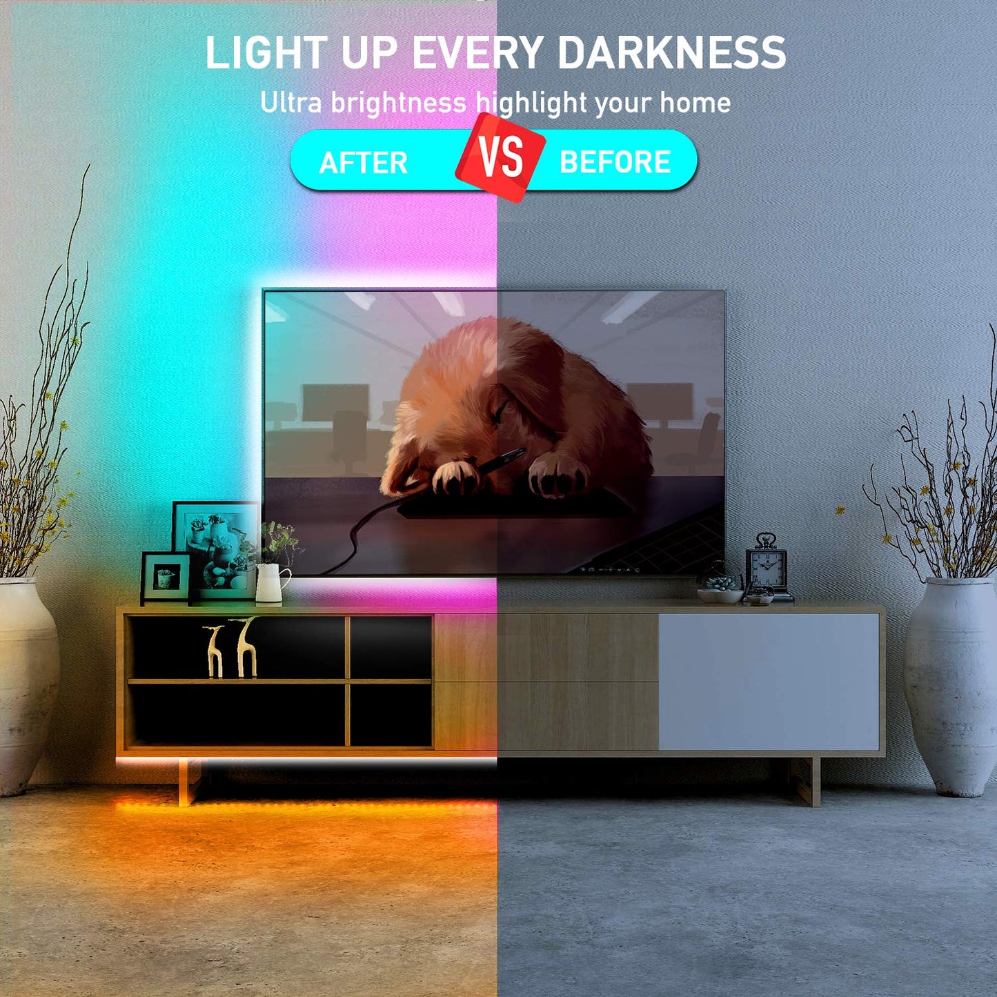 - phopollo Led Strip Light | 10m Led Light Strips with 44-Keys Remote -