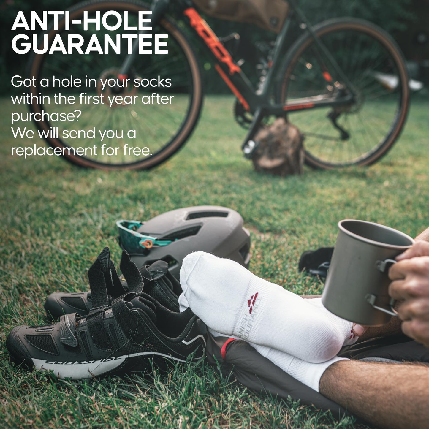 DANISH ENDURANCE 3 Pack Low-Cut Cycling Socks, Ankle Length, Breathable for Men & Women, Black, 9-12