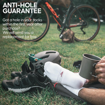 DANISH ENDURANCE 3 Pack Low-Cut Cycling Socks, Ankle Length, Breathable for Men & Women, Black, 9-12