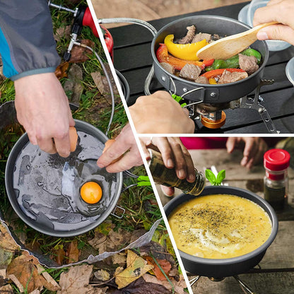 - Queta 10-Piece Cookware Kit | Picnic Pots Cookware Camping Set -