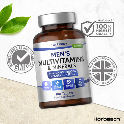 - Multivitamin Tablets for Men | 180 Count | 34 Essential Nutrients -