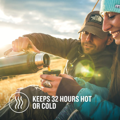 - Stanley Classic Legendary Bottle | 1.9L | Stainless Steel Thermos Flask | BPA-Free | Leakproof Lid | Hammertone Green -