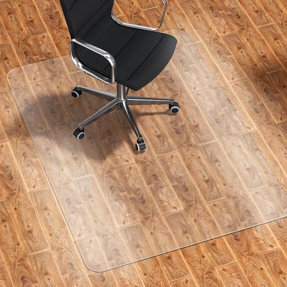 - WASJOYE Chair Mat for Hard Floor Office Chair Mat Desks Mats Large 90 * 120cm,Transparent Clear PVC Floor Protector