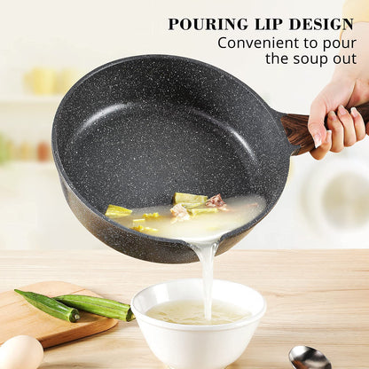 - SENSARTE Nonstick Deep Frying Pan Skillet | 26 cm/4 Litre Frying Pan with Lid -
