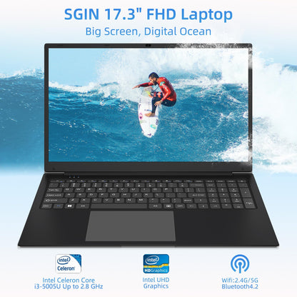 - SGIN Laptop | 17.3 Inch | 4GB RAM | 128GB | SSD | i3-5005U -