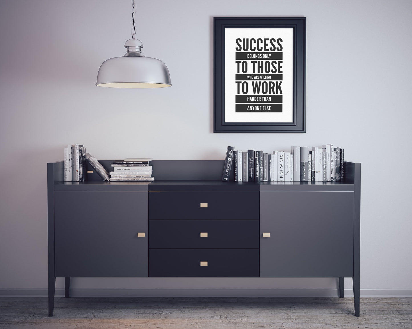 - Stukk Success | Work Hard | Achieve | Positive Motivational Quote Poster Wall Art -
