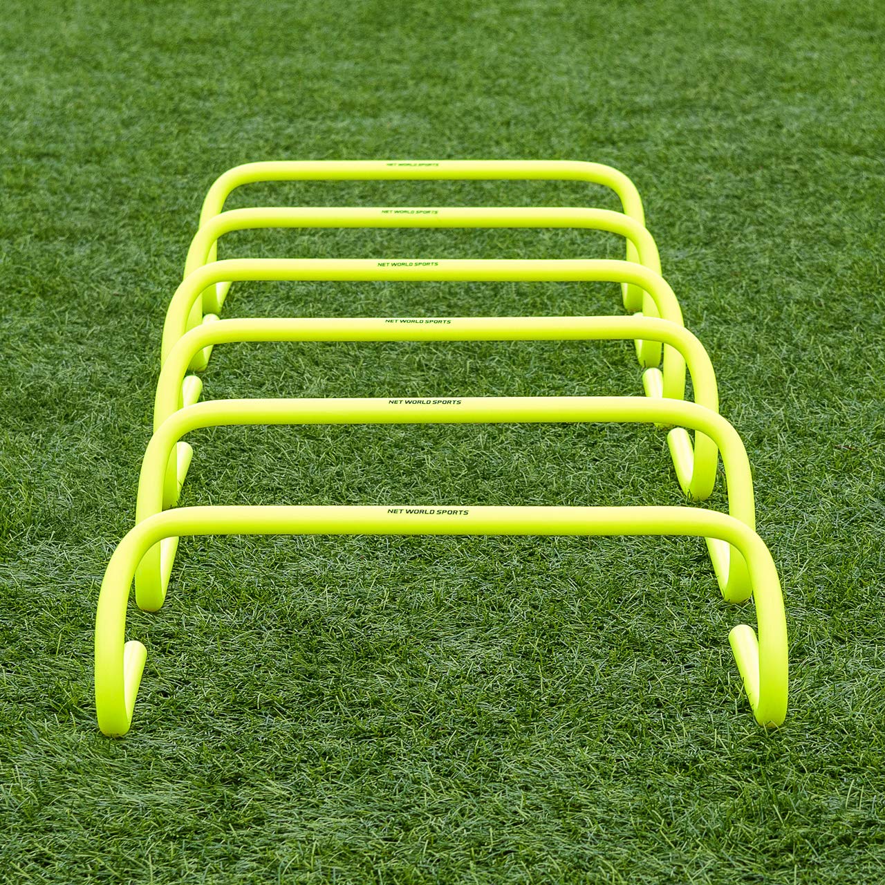 - FORZA Speed Training/Agility Hurdles [Pack of 6] | 3 Sizes - 6in, 9in Or 12in | Multi Sports Equipment | Fitness Agility Set | Fluro Yellow Training Equipment (6in) -