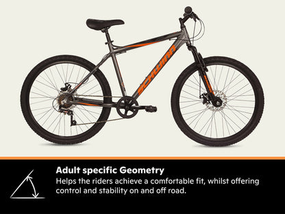 - Schwinn Surge Adult Mountain Bike | 26-Inch Wheels | 17-Inch Alloy Frame | 7 Speed, Disc Brakes, Grey -