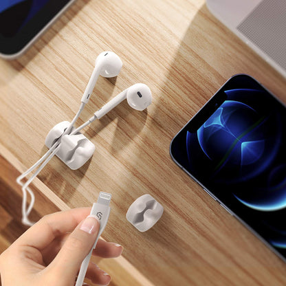 - SYNCWIRE Cable Clips | Cord Organizer | Cable Management | Self Adhesive | 5 Pack | White -