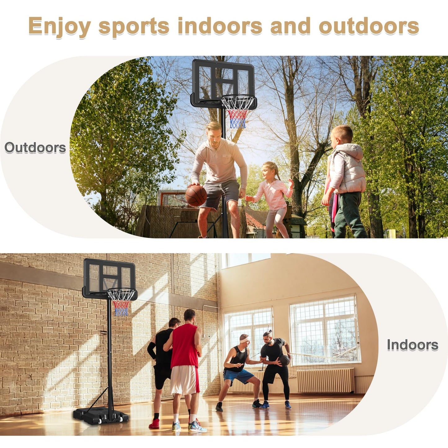 - Dripex Portable 10ft Basketball Net | Professional Outdoor Basketball Stand -