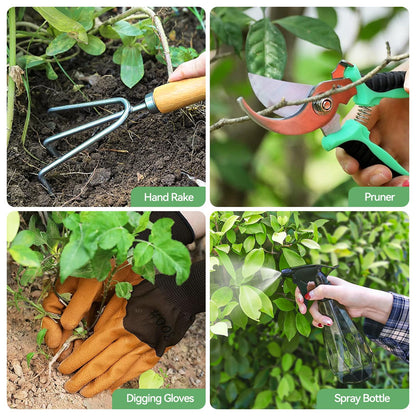 - Grenebo Gardening Tools | 9-Piece Gardening Hand Tools Set -