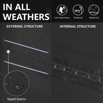 33,000ft Men's Waterproof Trousers Lightweight Breathable Rain Overtrousers, Outdoor Windproof Rain Over Pants for Golf Hiking Fishing Cycling Black M/32 Inseam
