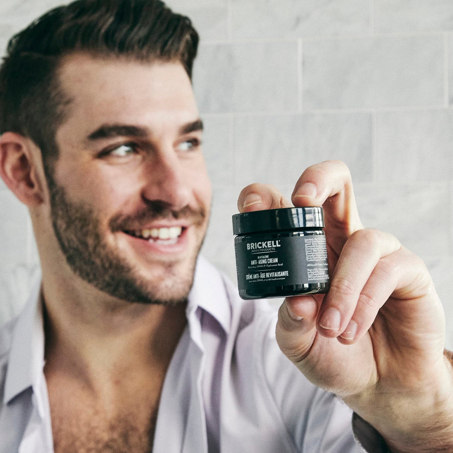 Brickell Men's Revitalizing Anti-Aging Cream For Men, Natural and Organic Anti Wrinkle Night Face Cream To Reduce Fine Lines and Wrinkles, 59 mL, Scented