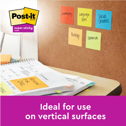 - Post-it Super Sticky Notes | Carnival Color Collection | Pack of 6 Pads | 90 Sheets per Pad -