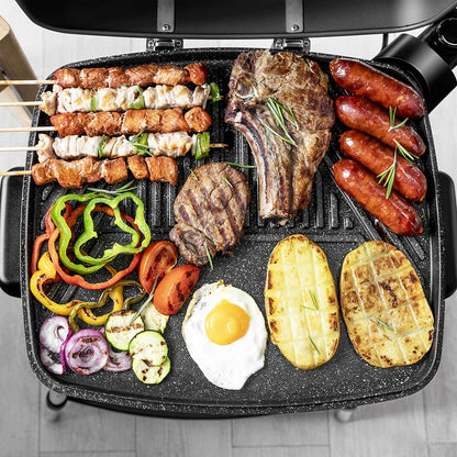 Cecotec PerfectCountry BBQ Barbecue Electric with 2000 W of Power and Coating RockStone