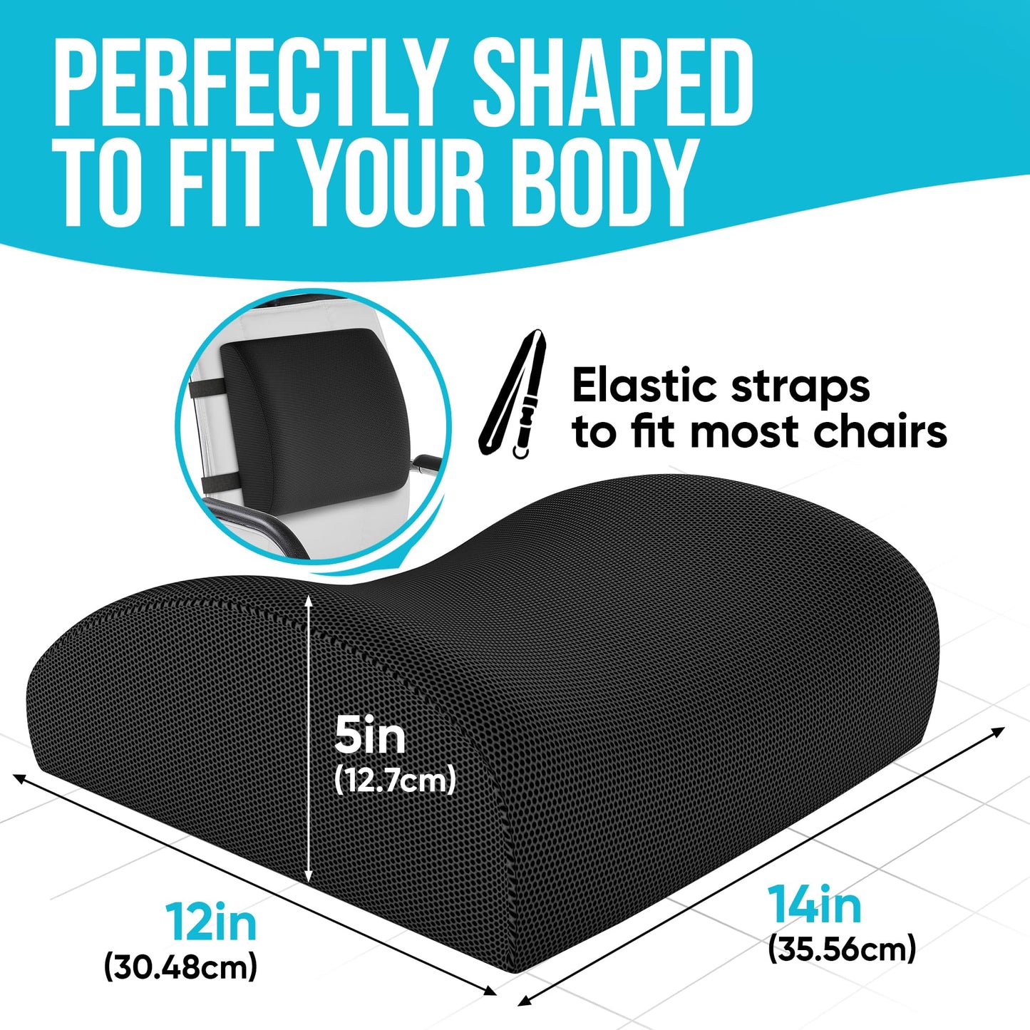 - FORTEM Chair Cushion | Seat Cushion for Office Chair | Lumbar Support Pillow for Chair -