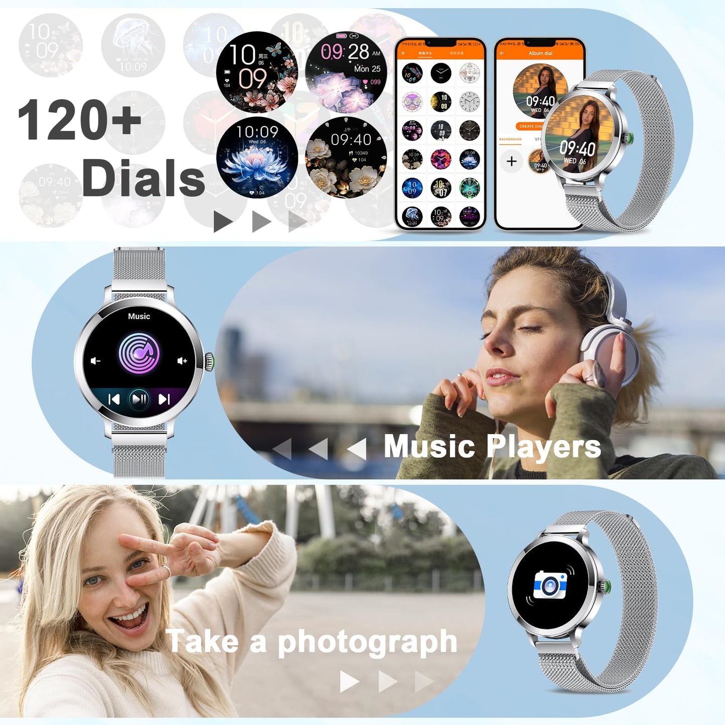 - Smart Watch for Women Answer/Make Calls, | 1.1" Touch Screen | Smart Watches with Heart Rate SpO2 Sleep Monitor -