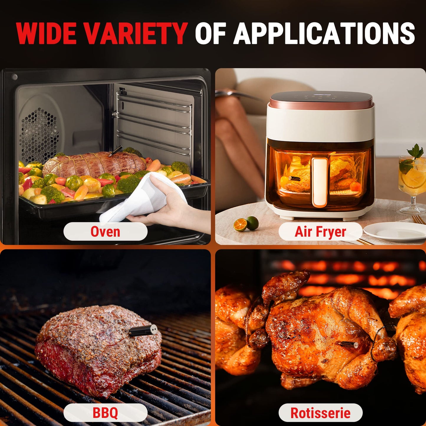 - ThermoPro TempSpike 150M Wireless Meat Thermometer | For Grilling | Bluetooth Meat Thermometer -