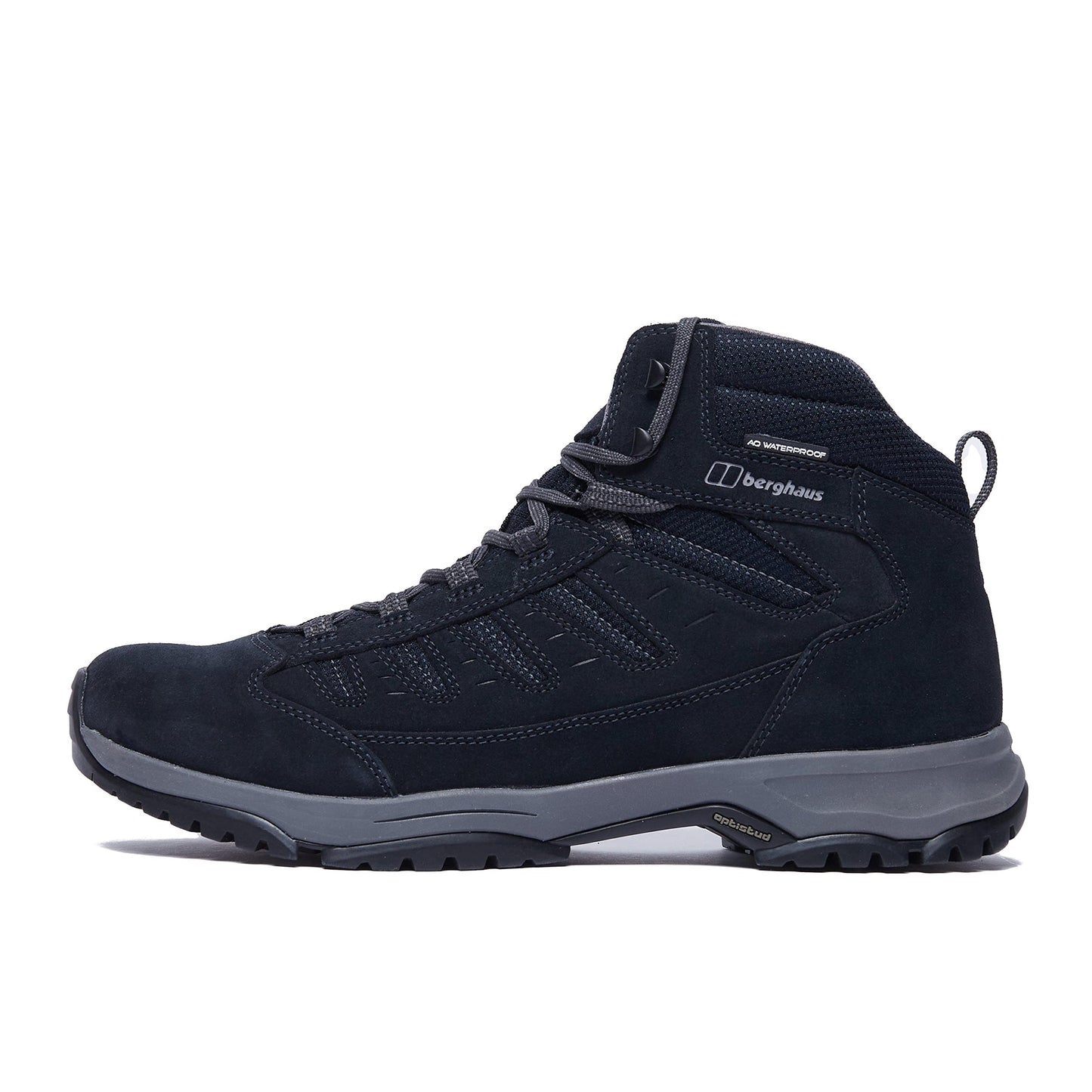 Berghaus Men’s Expeditor Trek 2.0 Hiking Boots with High Traction Opti-Stud Sole & Cushioned Footbed, Durable Suede & Mesh Upper, Waterproof, Breathable, Walking & Trekking Footwear, Grey, UK11