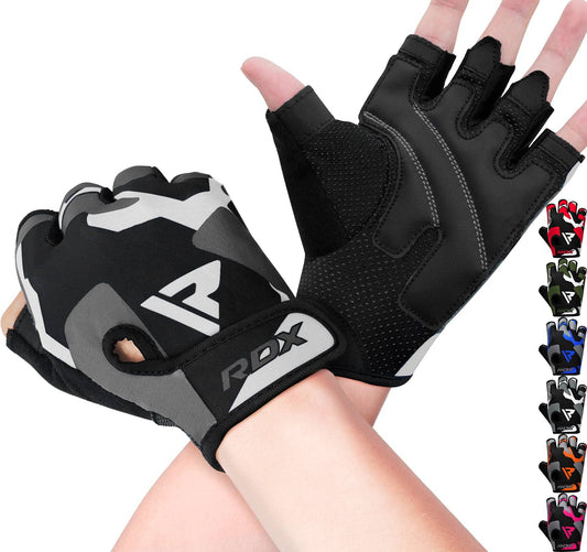 - RDX Weight Lifting Gloves | Gym Fitness Workout | Anti Slip Padded Palm Protection -