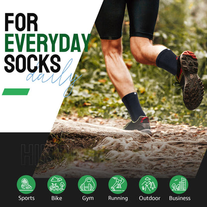 Alaplus Mens womens Socks 6 Pairs Wicking Breathable Cushion Comfortable Casual Crew Socks Outdoor Multipack Performance Hiking Trekking Walking Athletic Socks