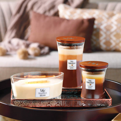 - Woodwick Ellipse Scented Candle with Crackling Wick | Vanilla Bean |