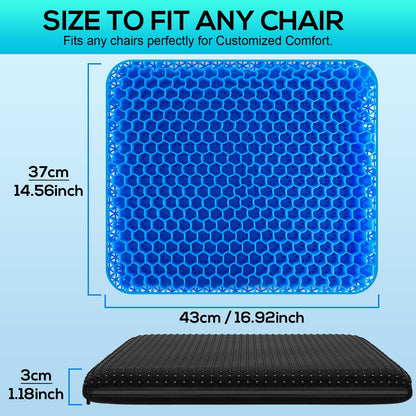 -  RaMokey Gel Seat Cushion for Long Sitting | Cooling Gel Chair Cushion More Comfortable -