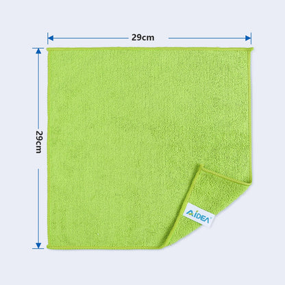 AIDEA Microfibre Cloth 12 Pack,Reusable Kitchen Microfibre Cleaning Towels Dish Cloths,Lint Free Washable Duster Rags Cloth for Home,Windows,Car,Motorbike,30 x 30 cm
