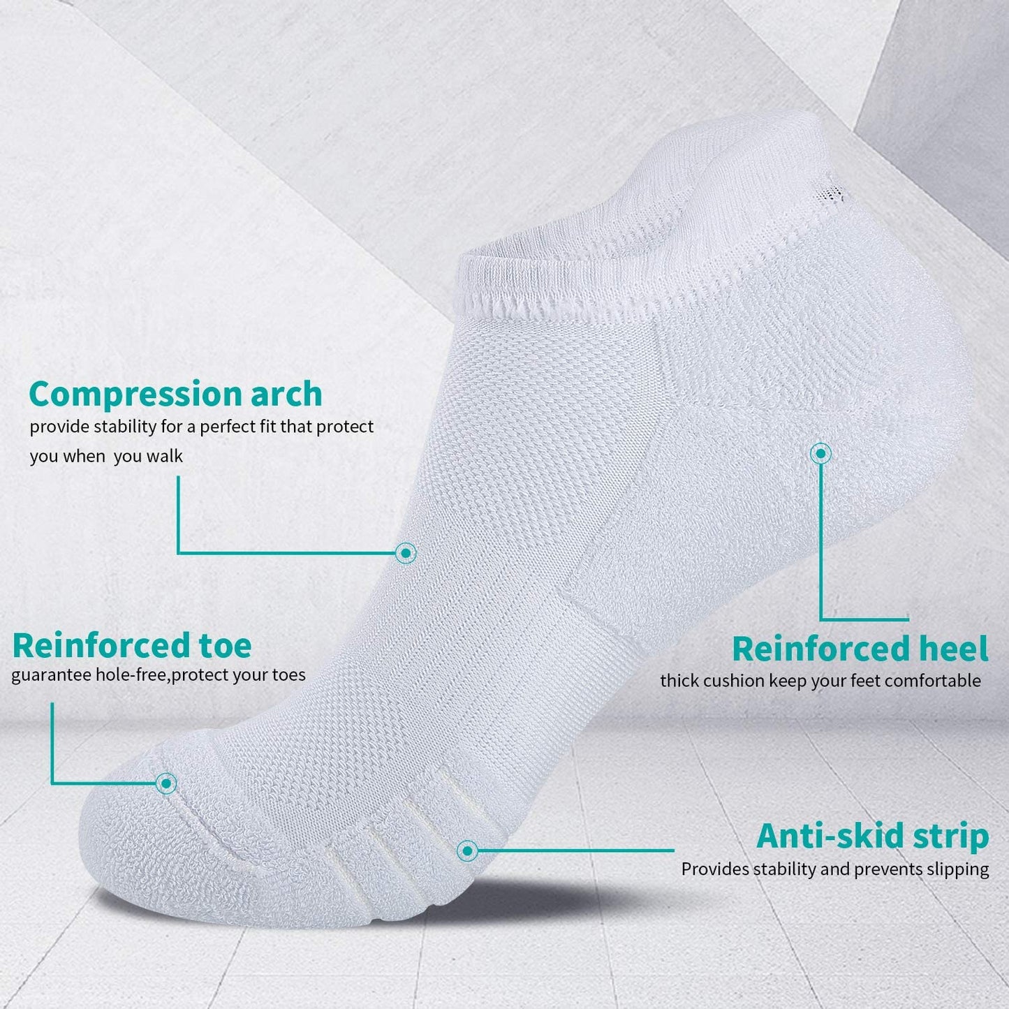 - Lapulas Ankle Socks | Thick Cushioned Trainer Socks For Men -
