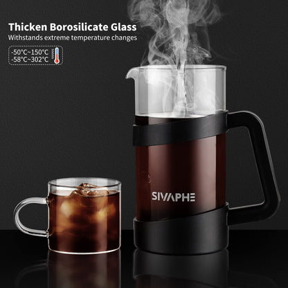 - Sivaphe French Press Coffee Maker 350ml | Cafetiere Coffee Plunger Black 12oz 1-2 Cup -