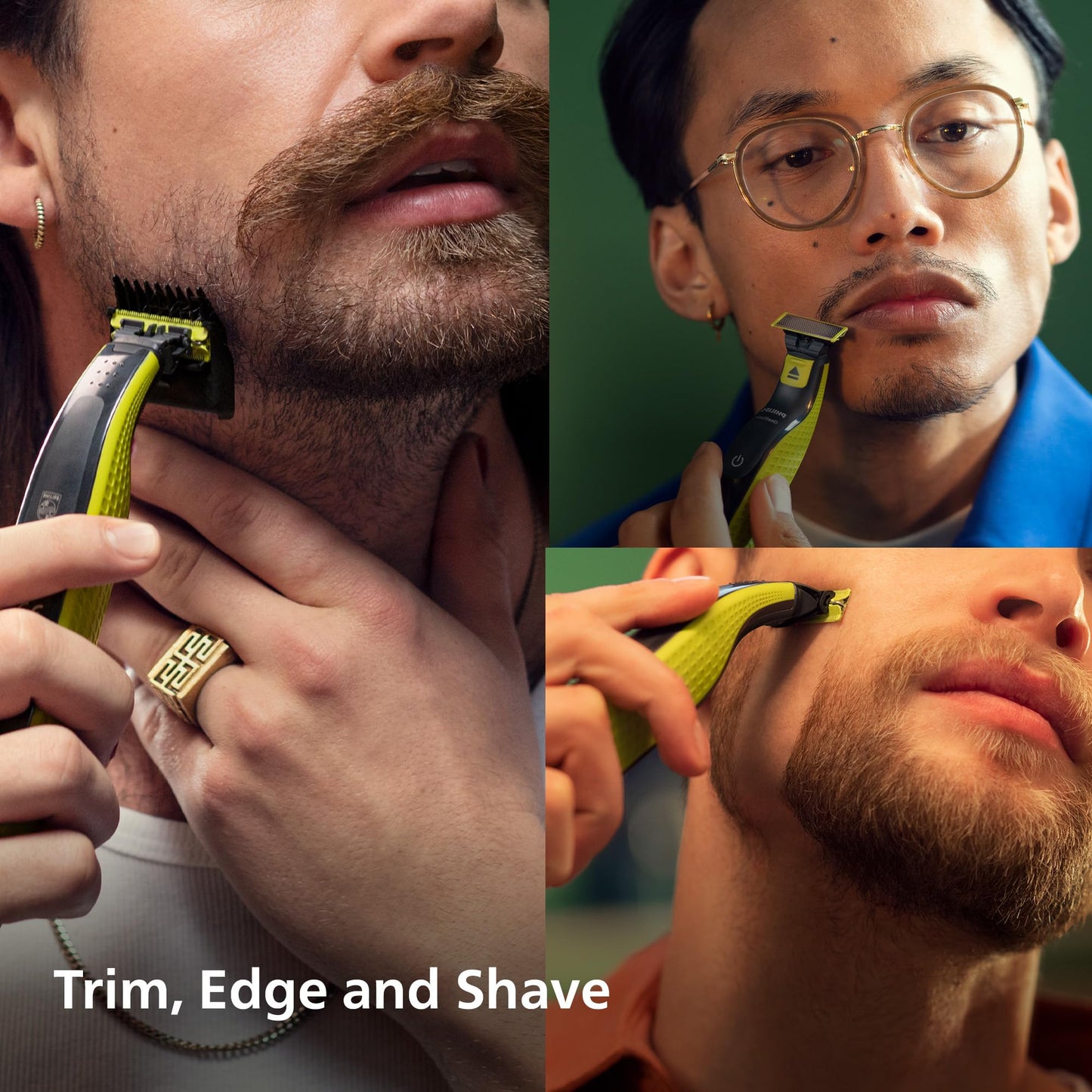 - The Authentic Philips OneBlade | Face + Body | Electric Beard Trimmer -