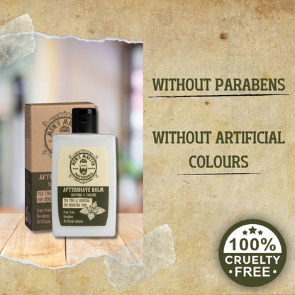 - Men's Master Aftershave Balm | Green Tea and Menthol | After Shave for Men -