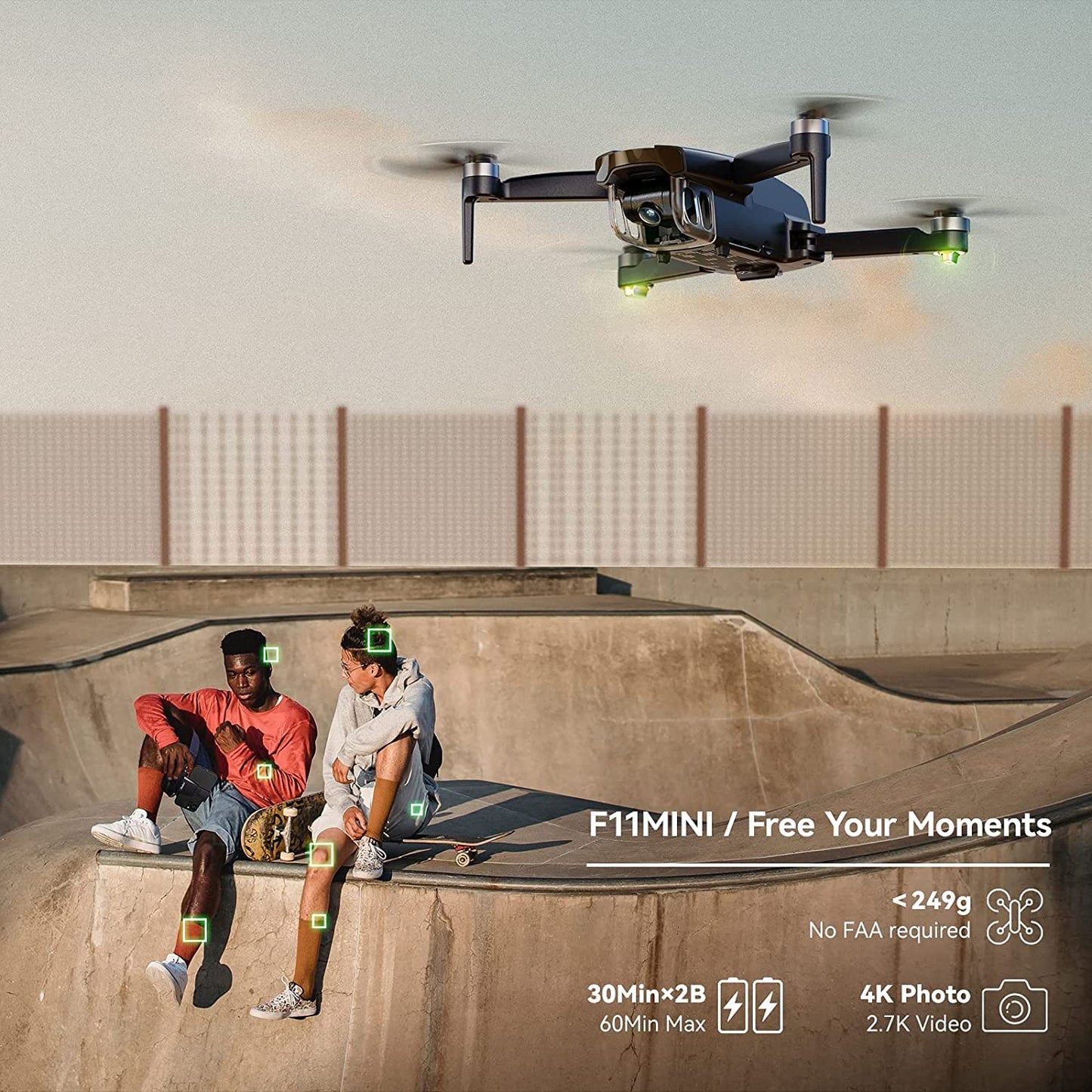 - Ruko F11MINI Drone | Under 250g Drone with Camera | 2 Batteries | 60 Min Flight Time -