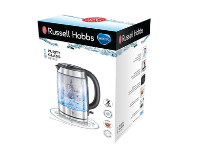 - Russell Hobbs Brita Filter Purity Glass | 1.5L Electric Cordless Kettle For Cleaner Water -