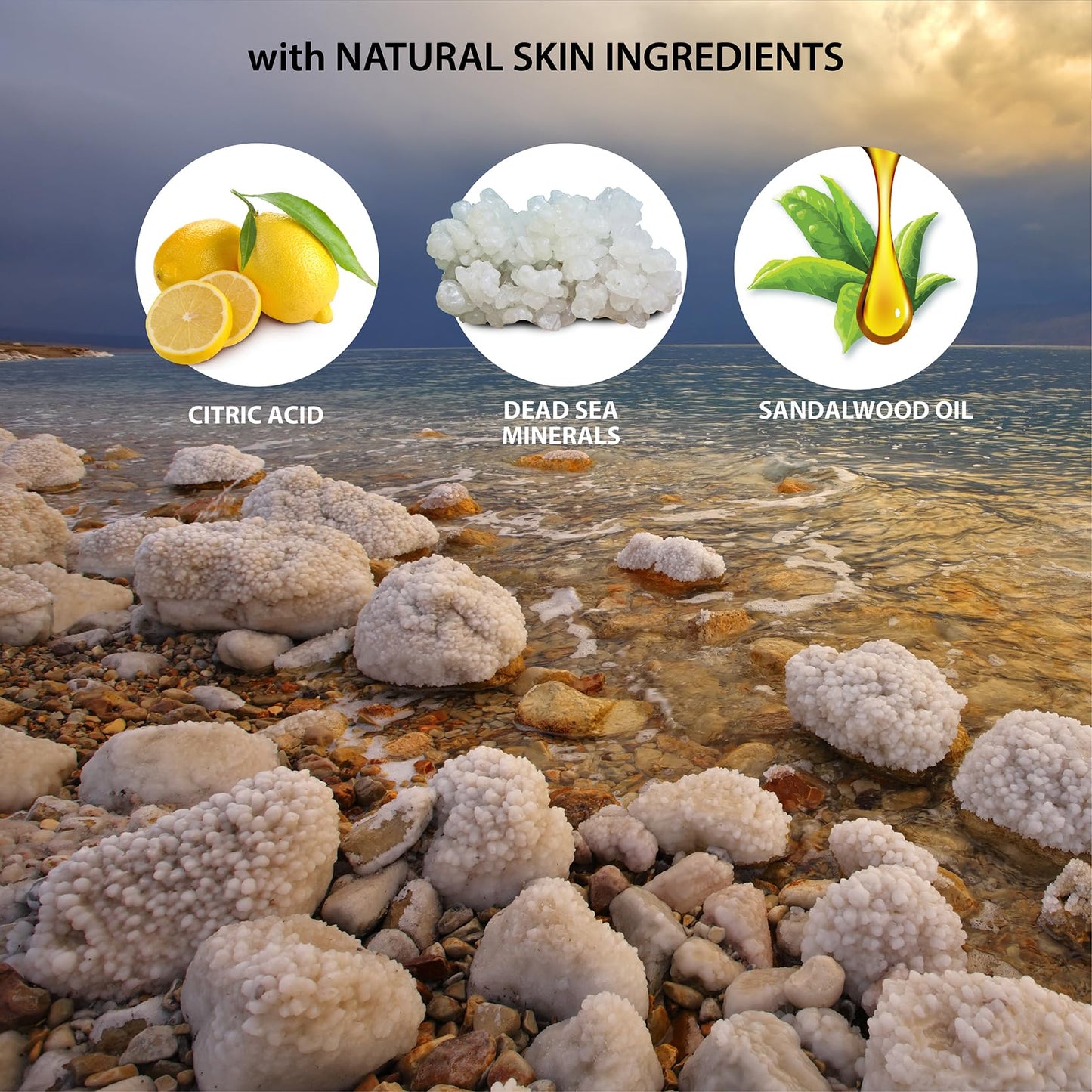 Dead Sea Collection 3 in 1 Mens Shower Gel Top 10 - Body Wash, Shampoo for Men, Face Wash - Pack of 2 (1000 ml. Each)