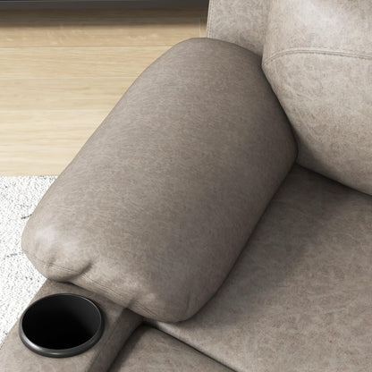 - HOMCOM Microfibre Recliner Armchair | Adjustable Leg Rest | Cup Holder -