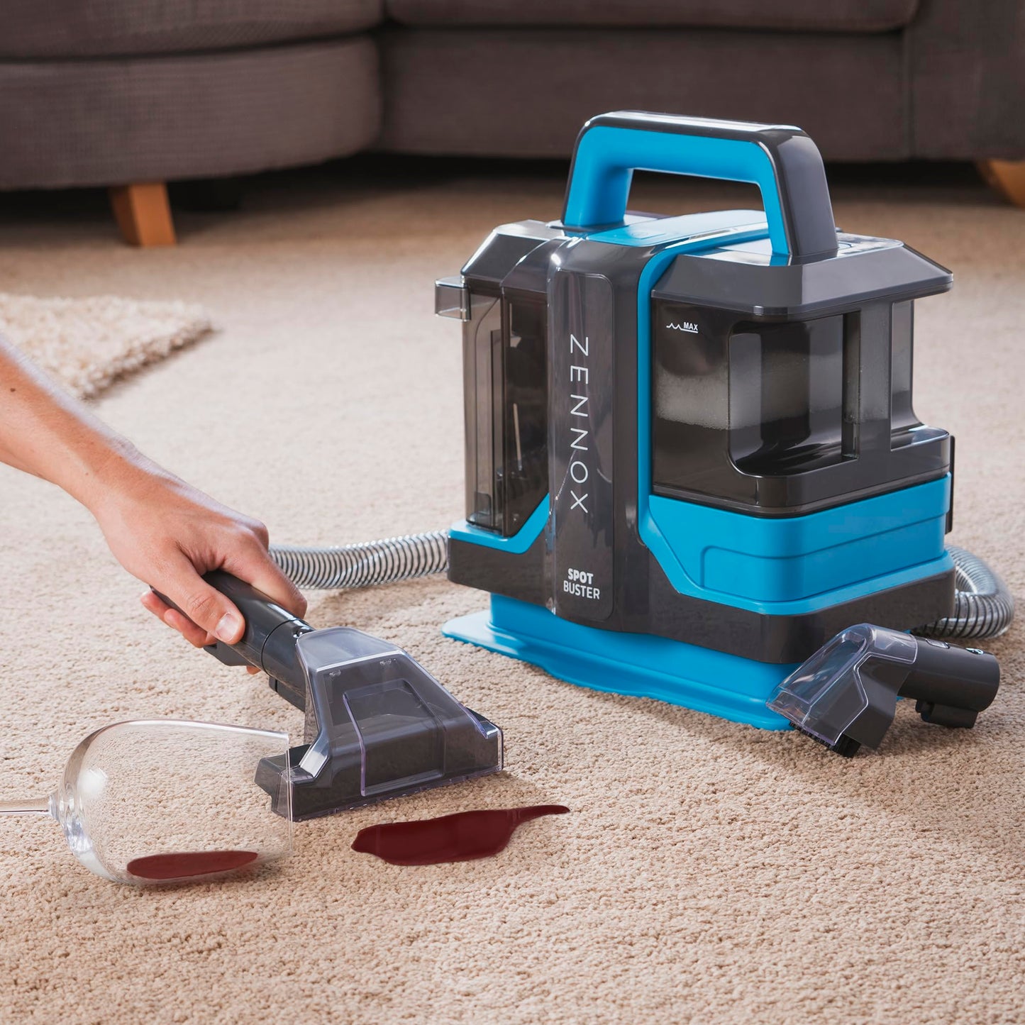 - Zennox Spot Buster Carpet Cleaner | Portable Carpet Cleaner for Spills, Stains & Refreshing Upholstery | Spot Cleaner for Carpets, Stairs, Car Interiors