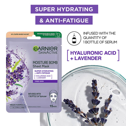 -[ Garnier Sheet Mask Discovery Collection | Face & Eye Sheet Masks for Dehydrated | Dull and Tired Skin -