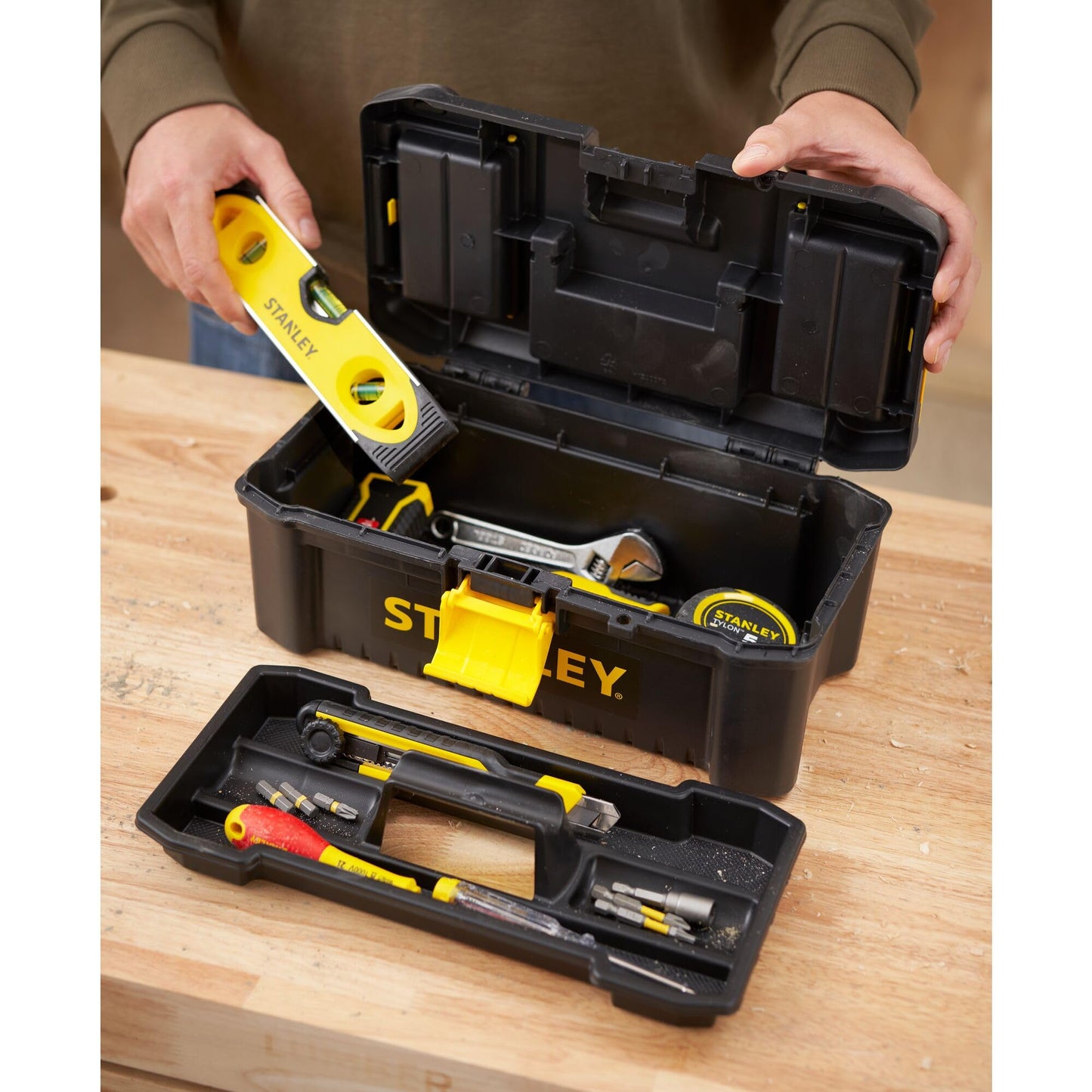- Stanley STST1-75514 | "Essential" 12.5" Toolbox | Plastic Latches -