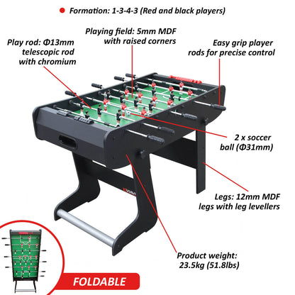 - VIAVITO FT100X 4ft Folding Football Table -