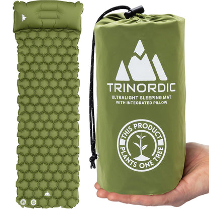 - Trinordic Ultralight Inflatable Camping Mat | With Integrated Pillow | Lightweight | Camping -